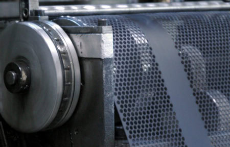 an image showing the customizable patterns and thickness of the Koroseal Perforated Plate Wrap