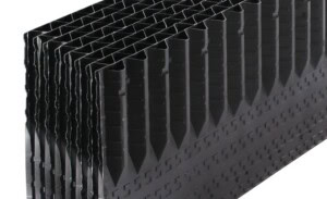 an image showing a closeup of the VF3800 vertical fluted fill from Brentwood Industries